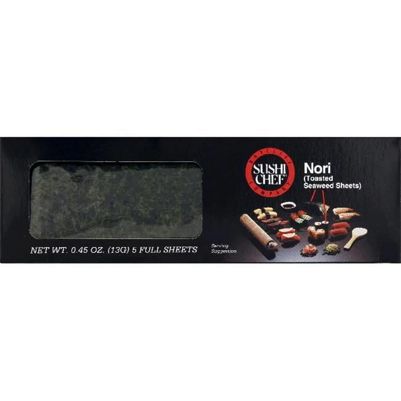 SUSHI CHEF NORI SHEET TSTD SEAWEED S-0.45 OZ -Pack of 6