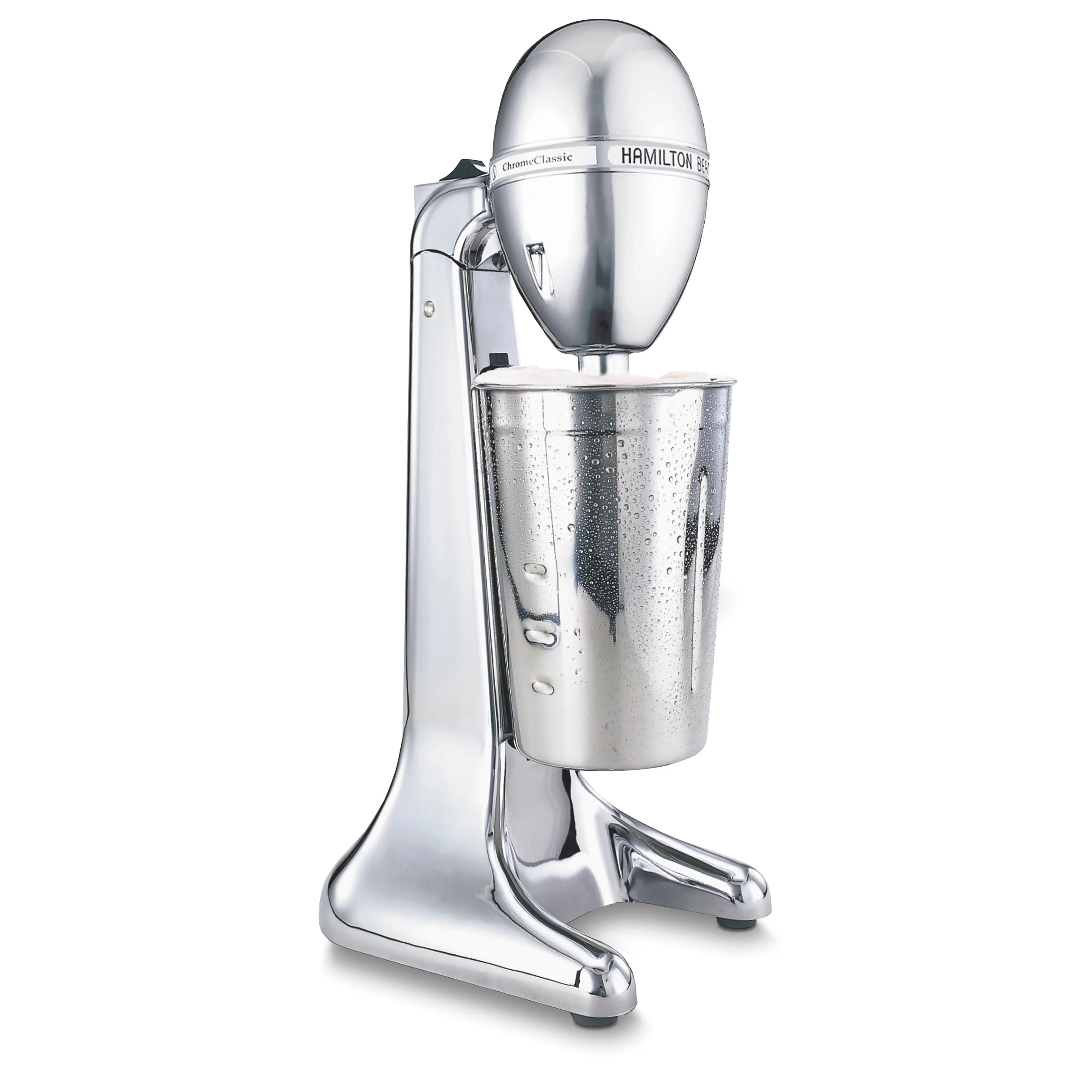 Hamilton Beach Drink Master Classic Chrome Drink Mixer and Milk Shake Maker, 2 Speeds, Extra-Large 28 oz. Stainless Steel Cup, 730N