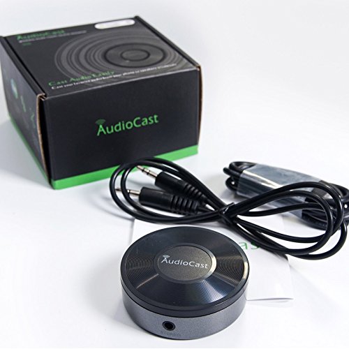 ACEMAX M5 AudioCast WiFi Wireles Audio Adapter Airplay DLNA Spotify iHeartRadio Supporting Stream Audio to Speaker Systems Over 2.4G Wi-Fi Network Multi Room Supported