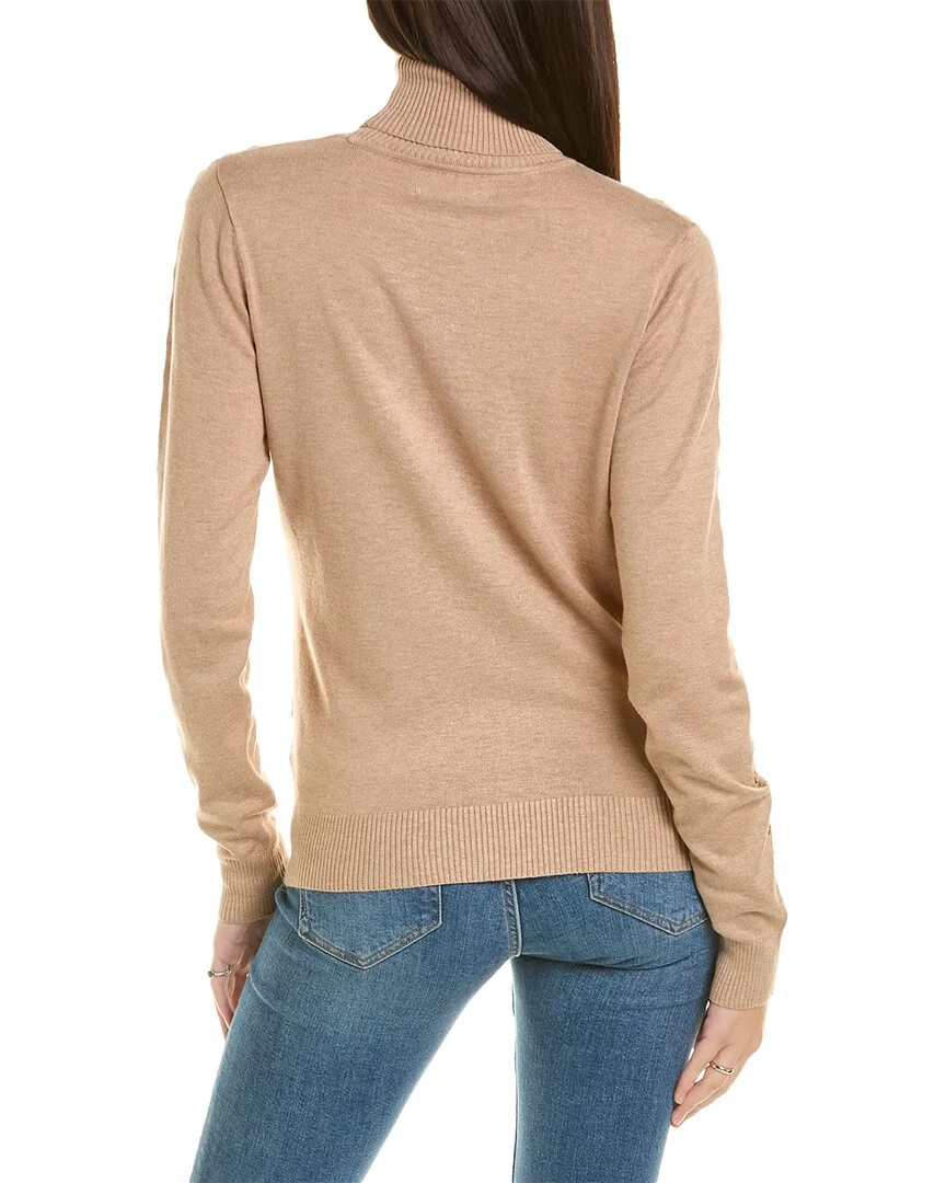 Joseph A. womens  Turtleneck Sweater, L, Brown