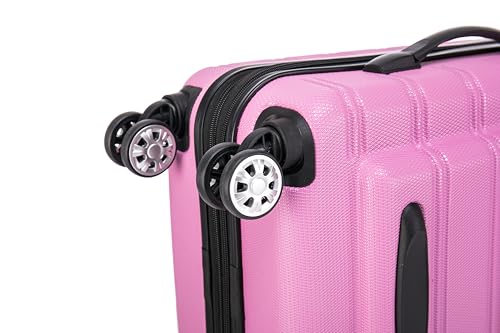 Rockland Melbourne Hardside Expandable Luggage with Spinner Wheels, 2TONENAVY, 2 Piece (20/28)