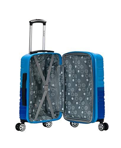 Rockland Melbourne Hardside Expandable Luggage with Spinner Wheels, 2TONENAVY, 2 Piece (20/28)