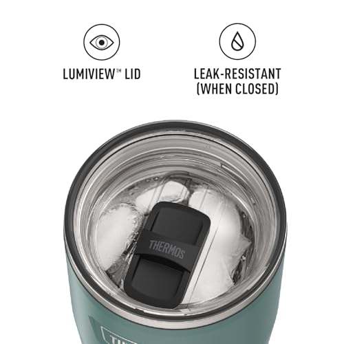 THERMOS ICON SERIES, Stainless Steel Cold Tumbler with Slide Lock, 24 Ounce, Sandstone