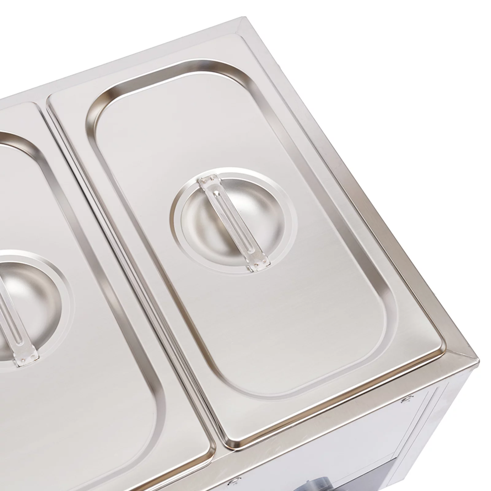 Oukaning 7L Commercial Electric Food Warmer Buffet Steam Table Stainless Steel 3 Pan 850W