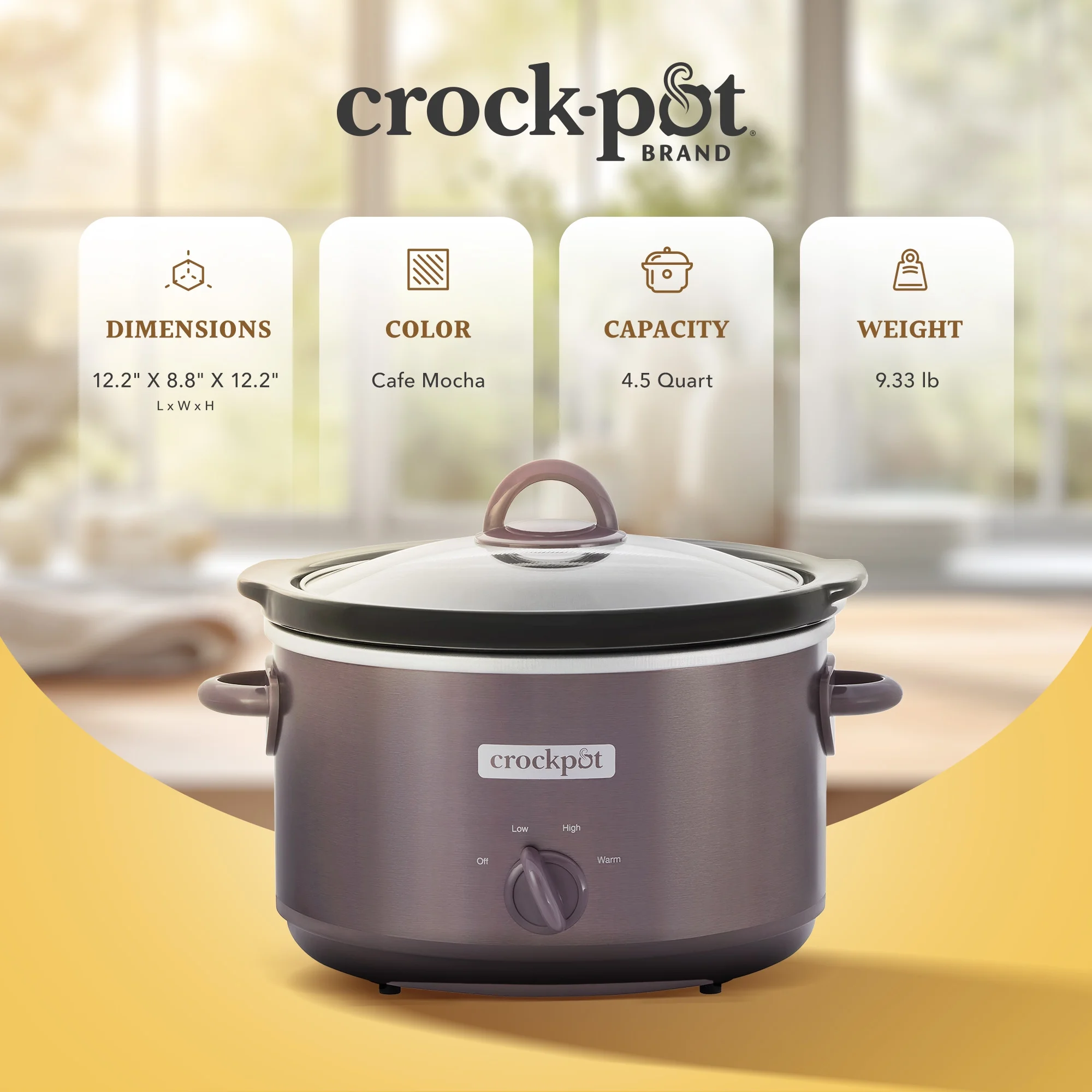 Crockpot 4.5 QT Manual Café Mocha