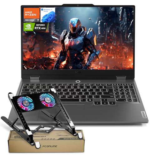 Lenovo LOQ 15 15ARP9 RTX 4050 Gaming Laptop, 15.6 FHD 144Hz IPS Display, AMD Ryzen 7 7435HS, NVIDIA GeForce RTX 4050, 64GB DDR5 RAM, 2TB SSD, Backlit Keyboard, Wi-Fi 6, Bundle with PCO Laptop Cooler