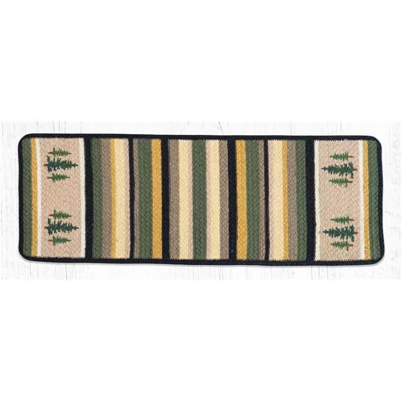 Capitol Importing 59-TRV116TT 13 x 36 in. V-116 Tall Runner Timbers Oblong Printed Table Rug