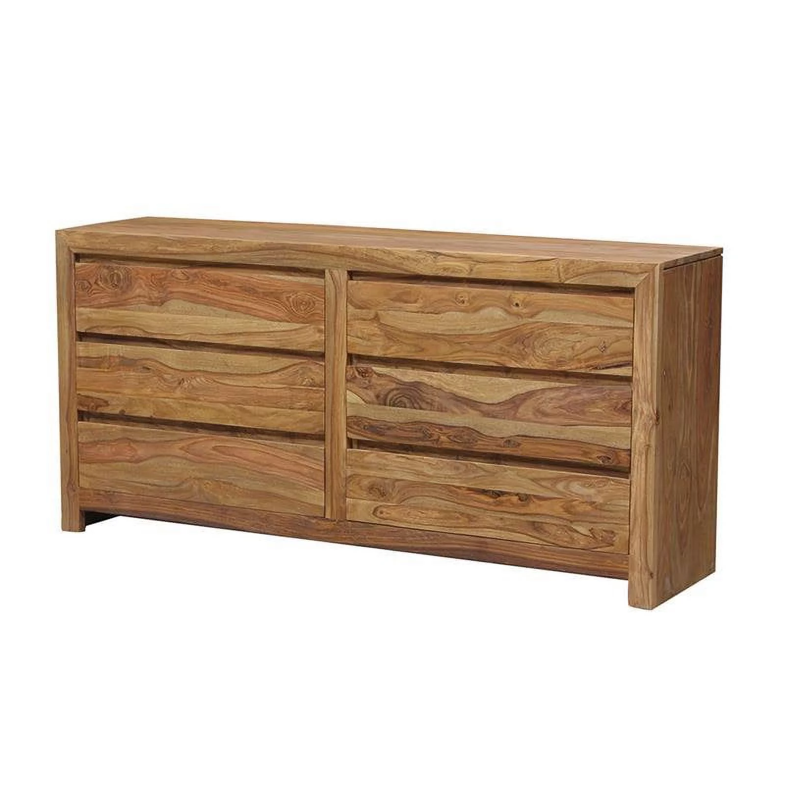 Urban Mid-Century Modern Sheesham Wood Bedroom Dresser - Natural