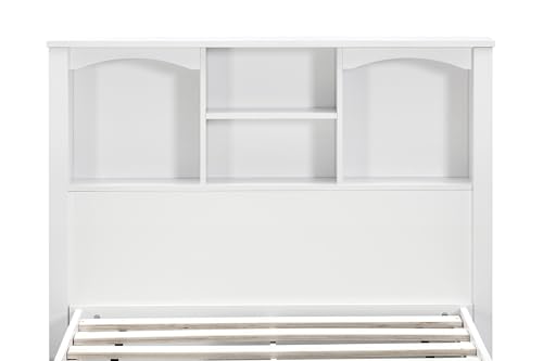 American Furniture Classics Model 6001 Twin Sized White Bookcase Headboard