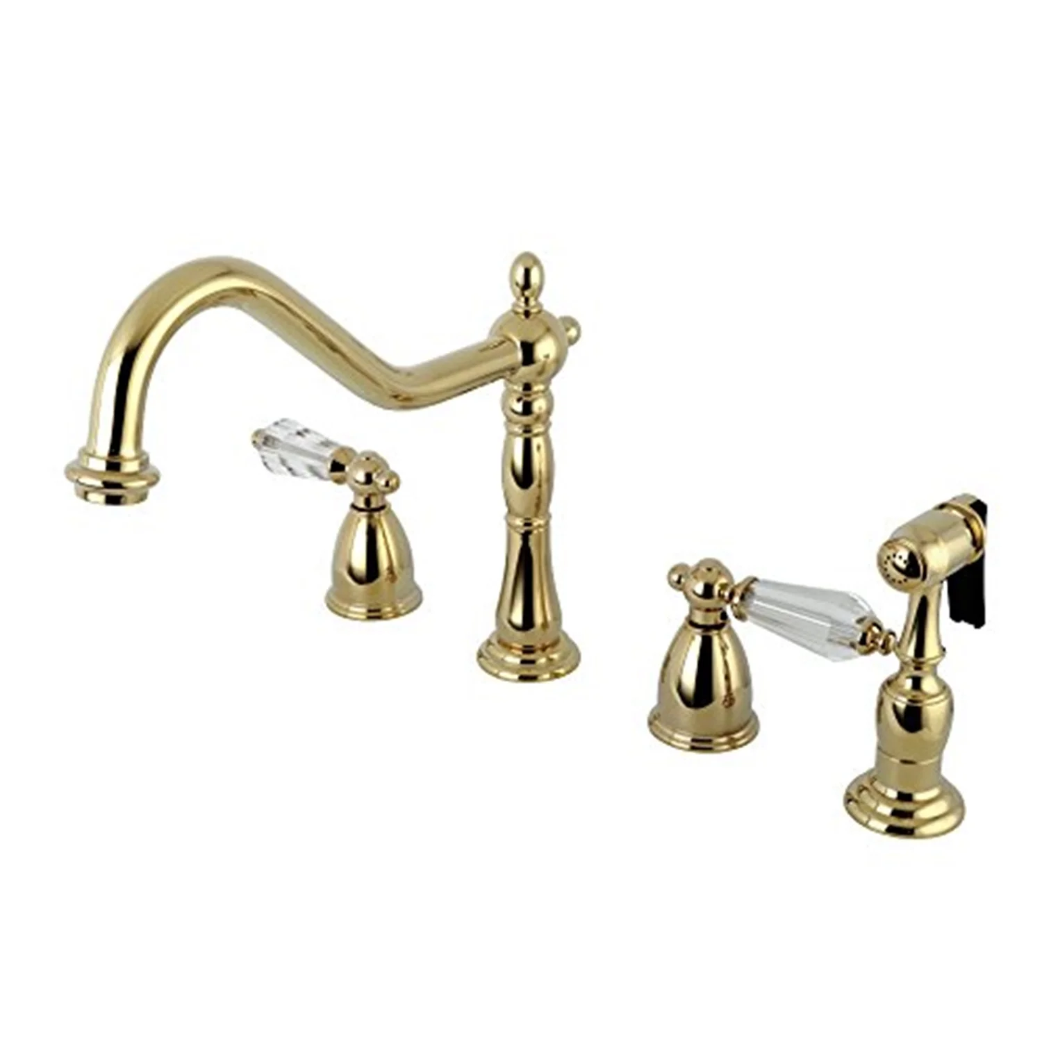 Kingston Brass Kb179.Wllbs Wilshire 1.8 GPM Widespread Kitchen Faucet - Brass