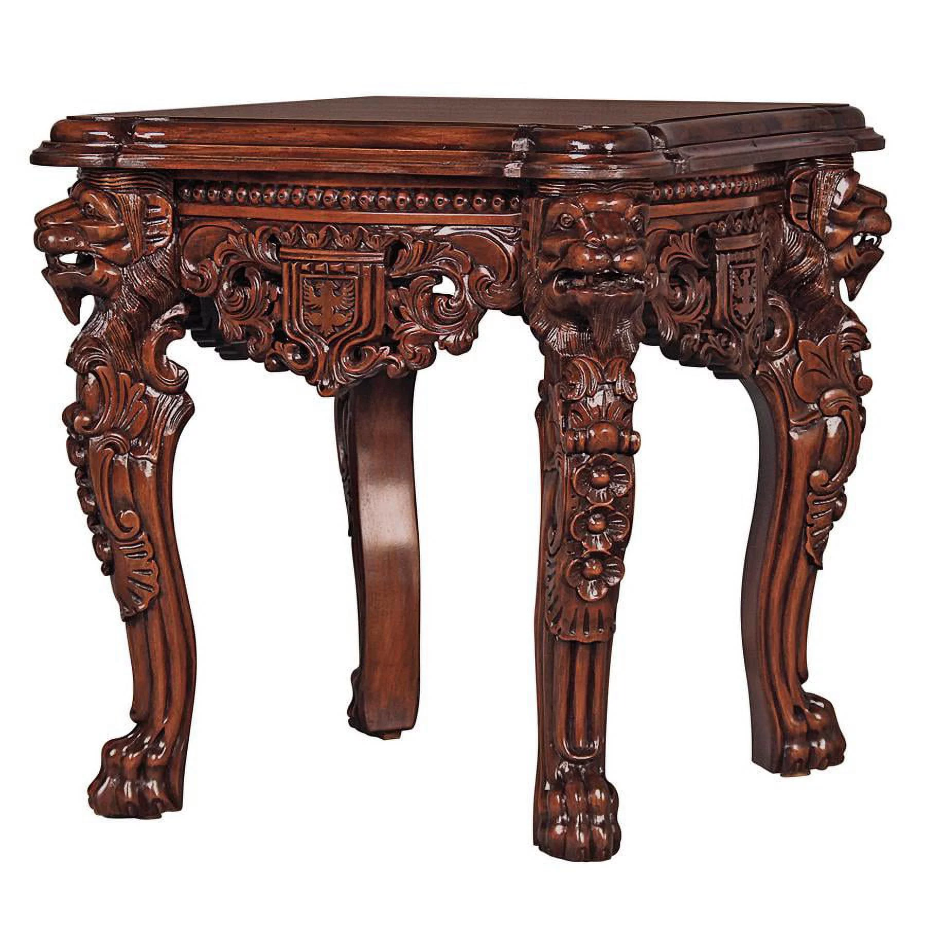 Design Toscano Lord Raffles Grand Hall Lion Leg Side Table