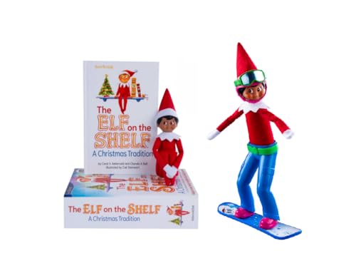 The Elf on the Shelf Brown Eyed Boy with Magifreeze Swish and Sleigh Snowboard Set