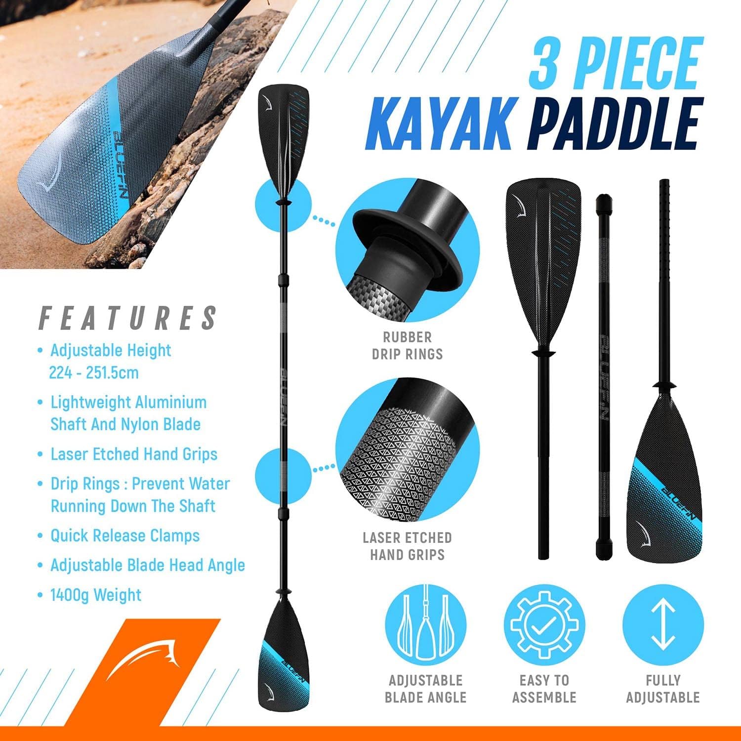 Bluefin Scout Inflatable Kayak, Inflatable 1 Person Kayak, Inflatable Canoe Alternative