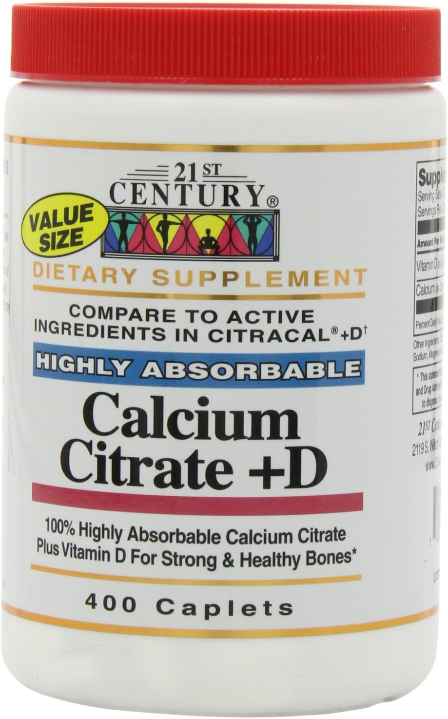 21st Century Vitamins Calcium Citrate + Vitamin D Caps