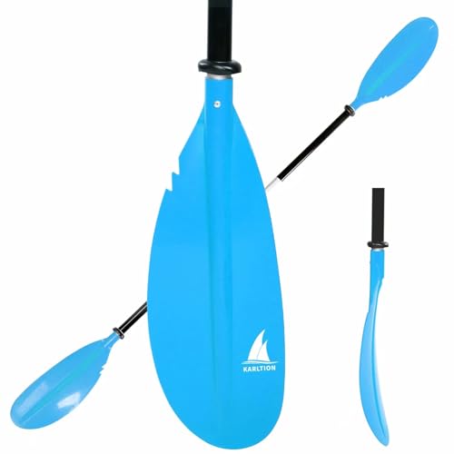 Kayak Paddle - Adjustable 2 Pieces Aluminum Alloy Shaft with Glass Fiber Blade for Surfing,Oar Fishing Easy Packable Travel