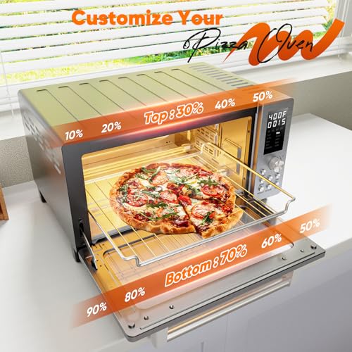 Nuwave Bravo Pro Smart 21QT Toaster Oven Air Fryer Combo, Convection Oven Countertop, 10 functions all in 1, with even & quick crisp technology, 50-450°F, 1800W, Mint Green