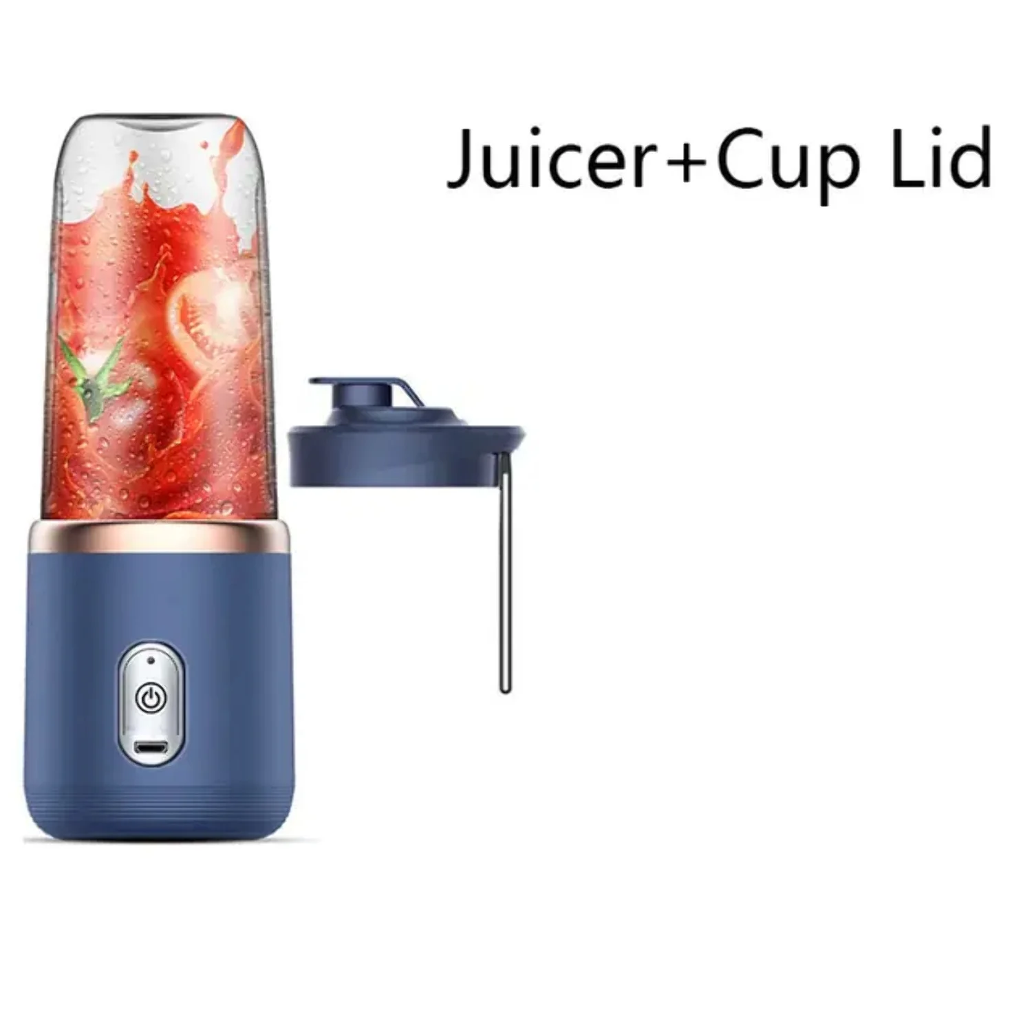 Portable Blender USB Rechargeable Juicer Cup Small Fruit Juice Mixer for Shakes Easy to Use 400 ml