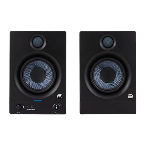 PreSonus Eris 3.5BT Bluetooth Studio Monitors, Pair — Powered, Active Monitor Speakers for Desktop, Turntable, Record Player, Bookshelf, DJ Speakers