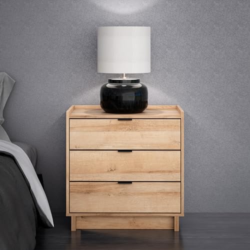 Prepac Sonoma Traditional Tall Nightstand Side Table with 3 Drawers, Functional Tall 3-Drawer Bedside Table 16