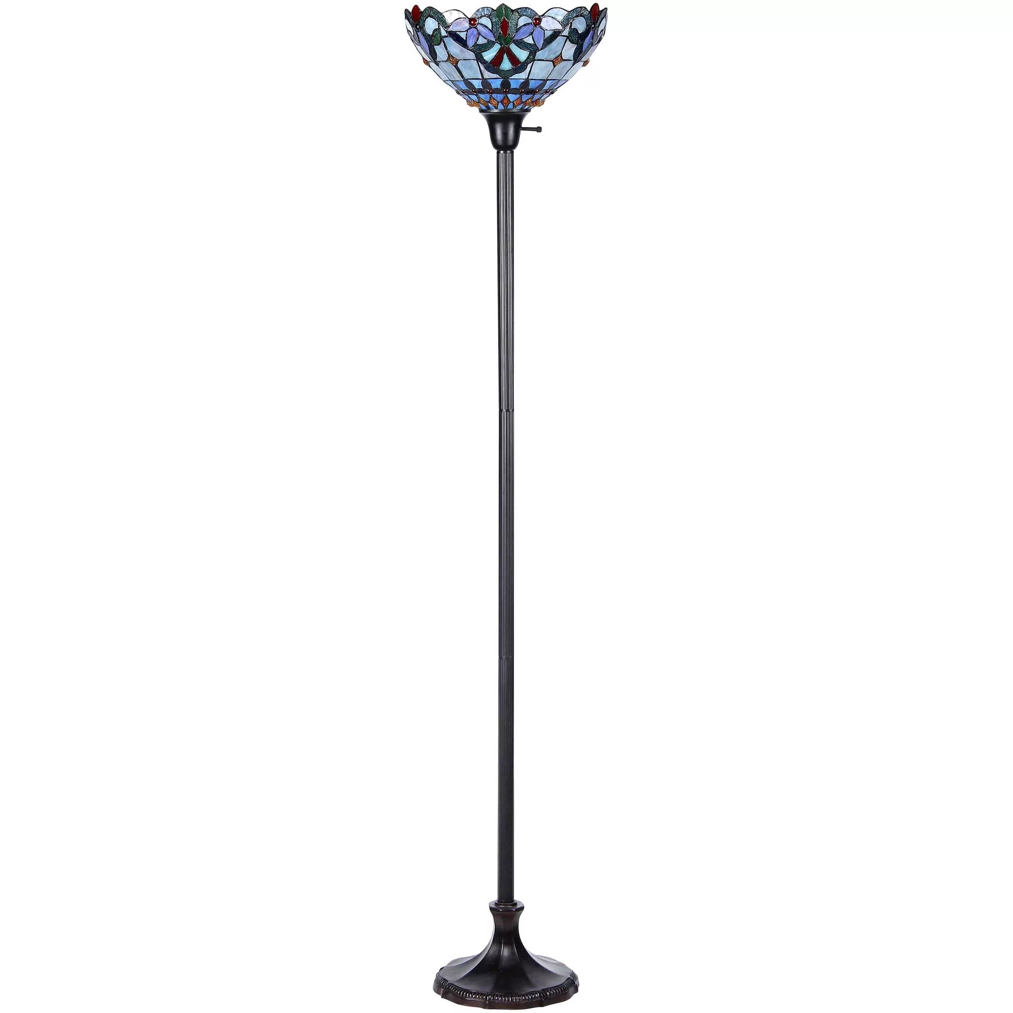 GRENVILLE Tiffany-style 1 Light Victorian Torchiere Floor Lamp 14