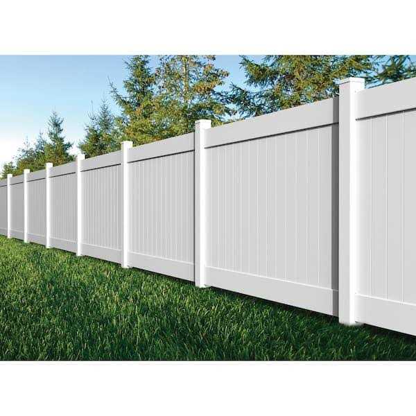 Veranda Linden H x 8 ft. W White Vinyl Privacy Fence Panel Kit - Shop Hardware Tools Online Store
