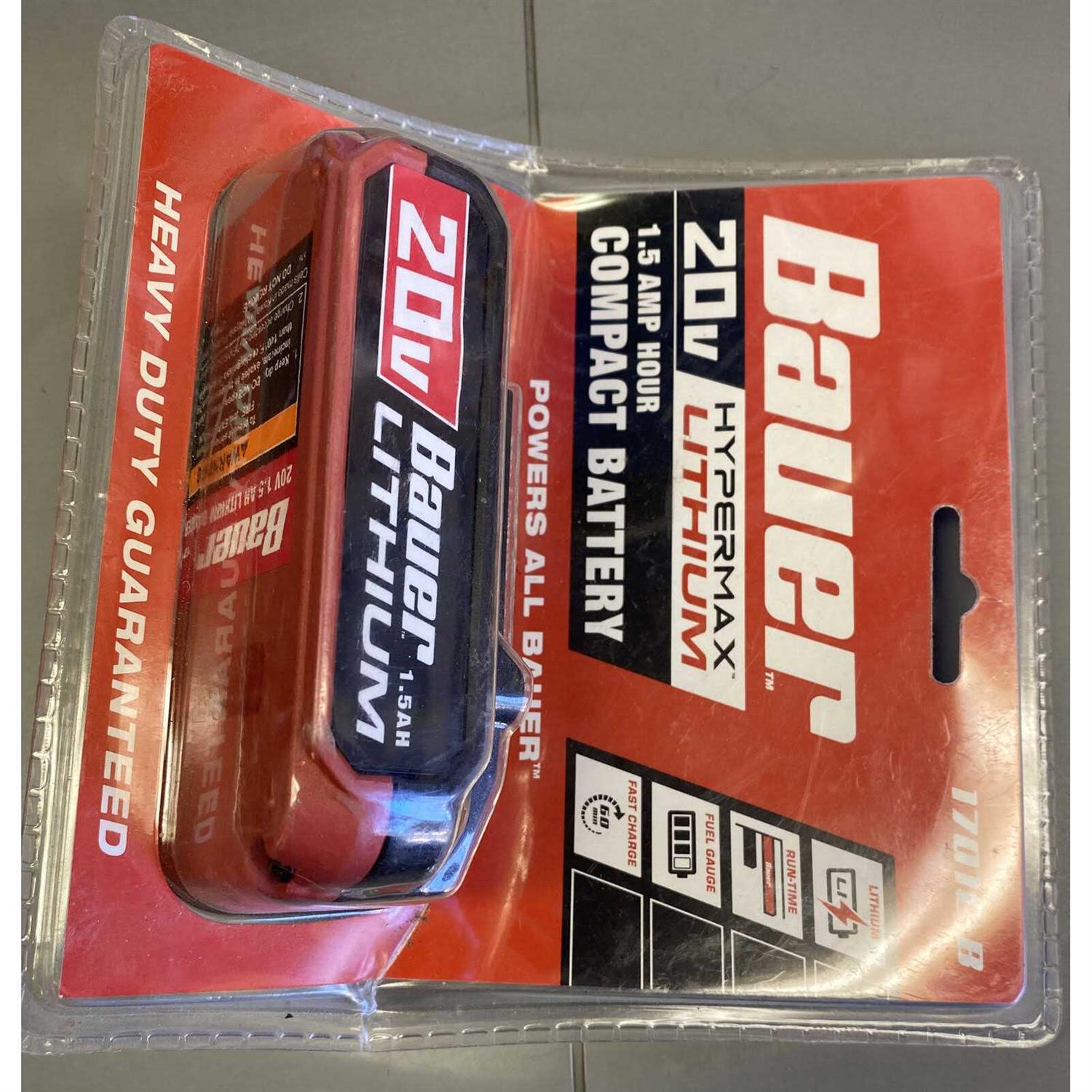 Bauer 20V 1.5 Ah Lithium-Ion Compact Battery - Shop Hardware Tools Online Store