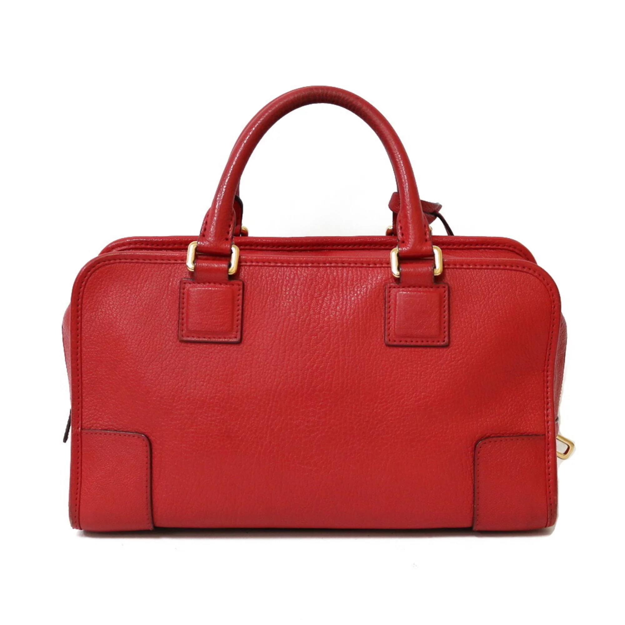 Pre-Owned LOEWE Loewe Handbag Amazona 28 Red Ladies Leather (Fair)