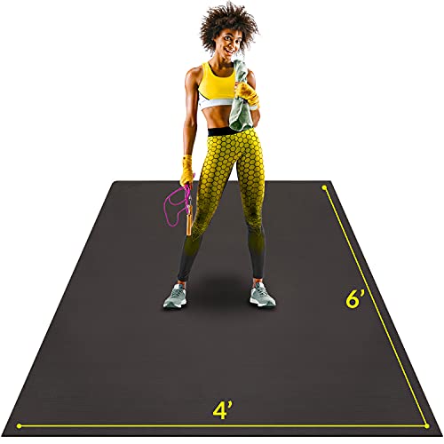 ActiveGear Large Exercise Mat for Home Workout | Workout Gym Flooring for Home Gym | Rubber Workout Mat - 6 x 4 ft