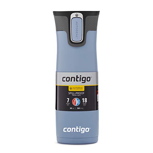Contigo AUTOSEAL West Loop Vacuum-Insulated Stainless Steel Travel Mug with Easy-Clean Lid 20 oz Sake