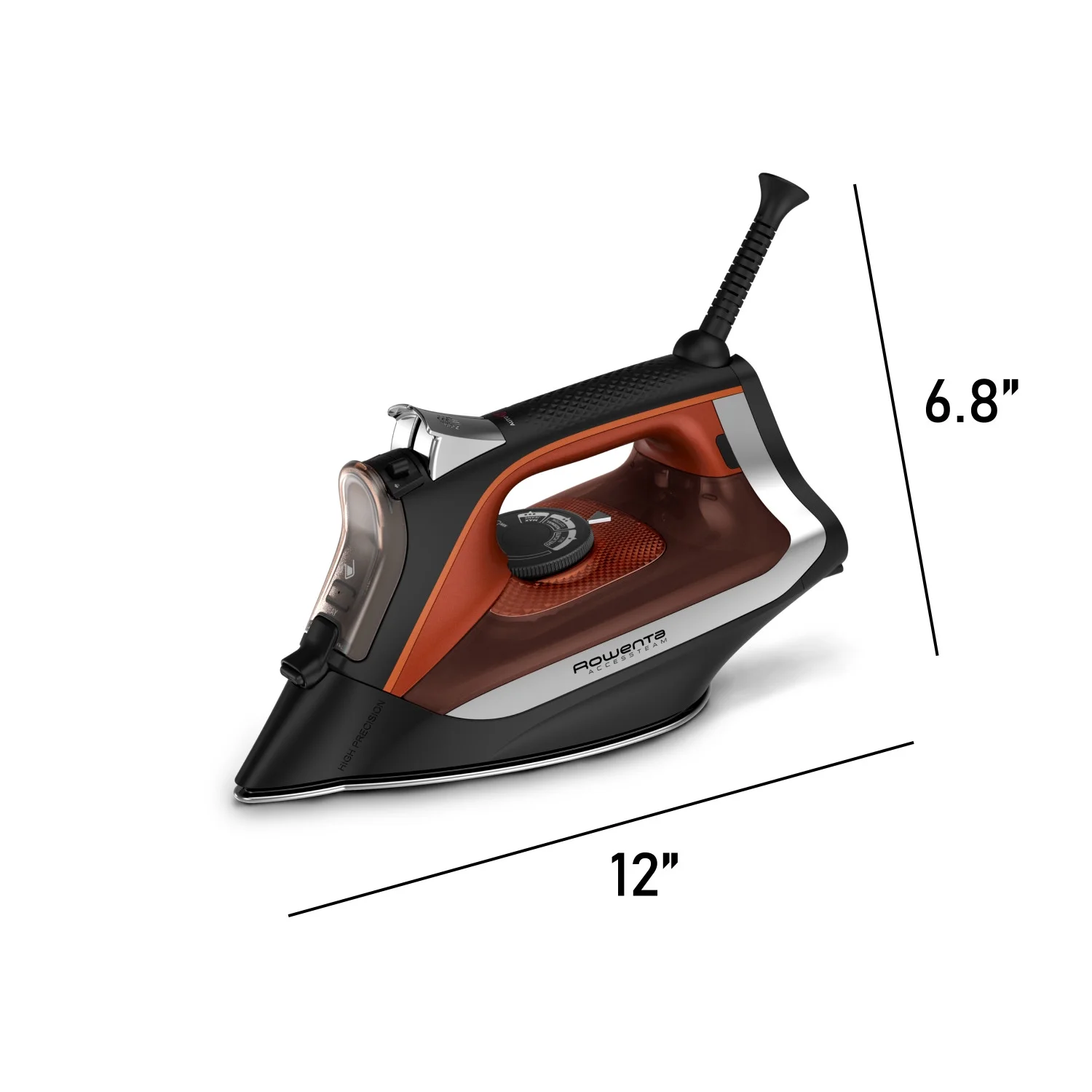 Rowenta Access Steam Iron, Vertical Steaming, Maximum Steam Distribution, Red