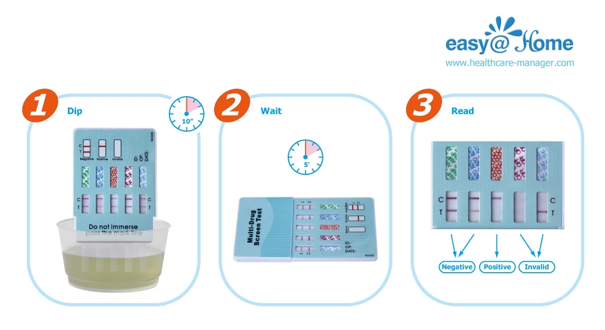 (15 Pack) Easy@Home 4 Panel Instant Urine Drug Test EDOAP-144