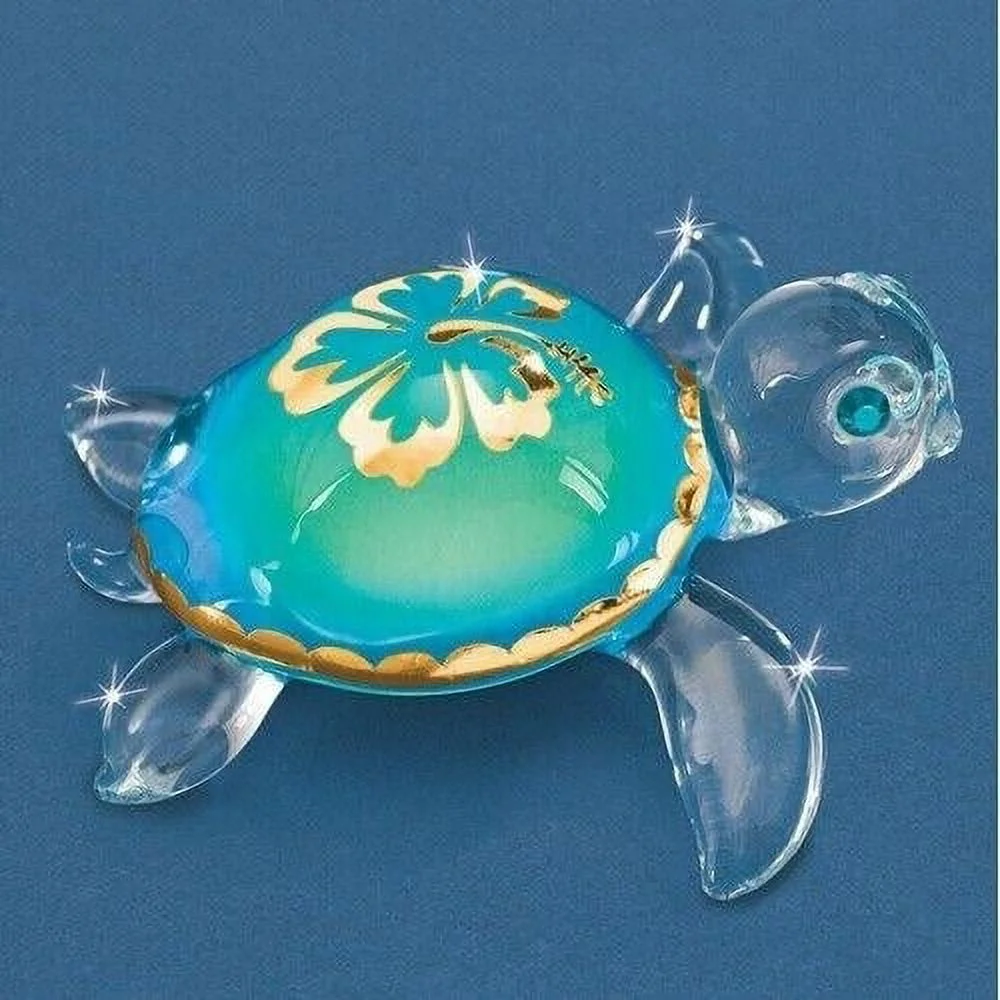 Aloha Sea Turtle Glass Figurine, 1.75 in.