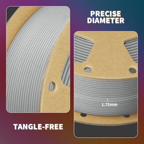 OVERTURE PLA Filament 1.75mm PLA 3D Printer Filament, 2kg Cardboard Spool (4.4lbs), Dimensional Accuracy +/- 0.02mm, Fit Most FDM Printer (Black 2-Pack)