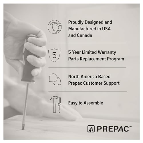 Prepac Elite 16 inch Stackable Wall Cabinet, Black