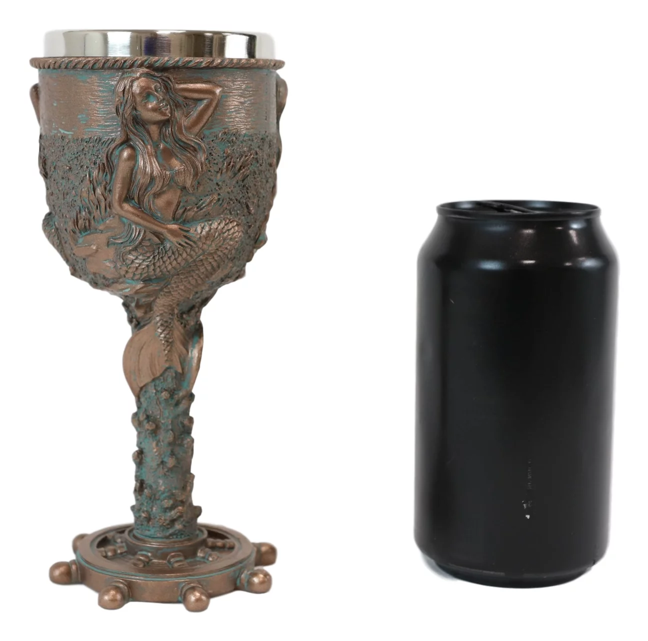 Ebros Nautical Sirens Of The Sea Rustic Mermaid Goblet 7.5