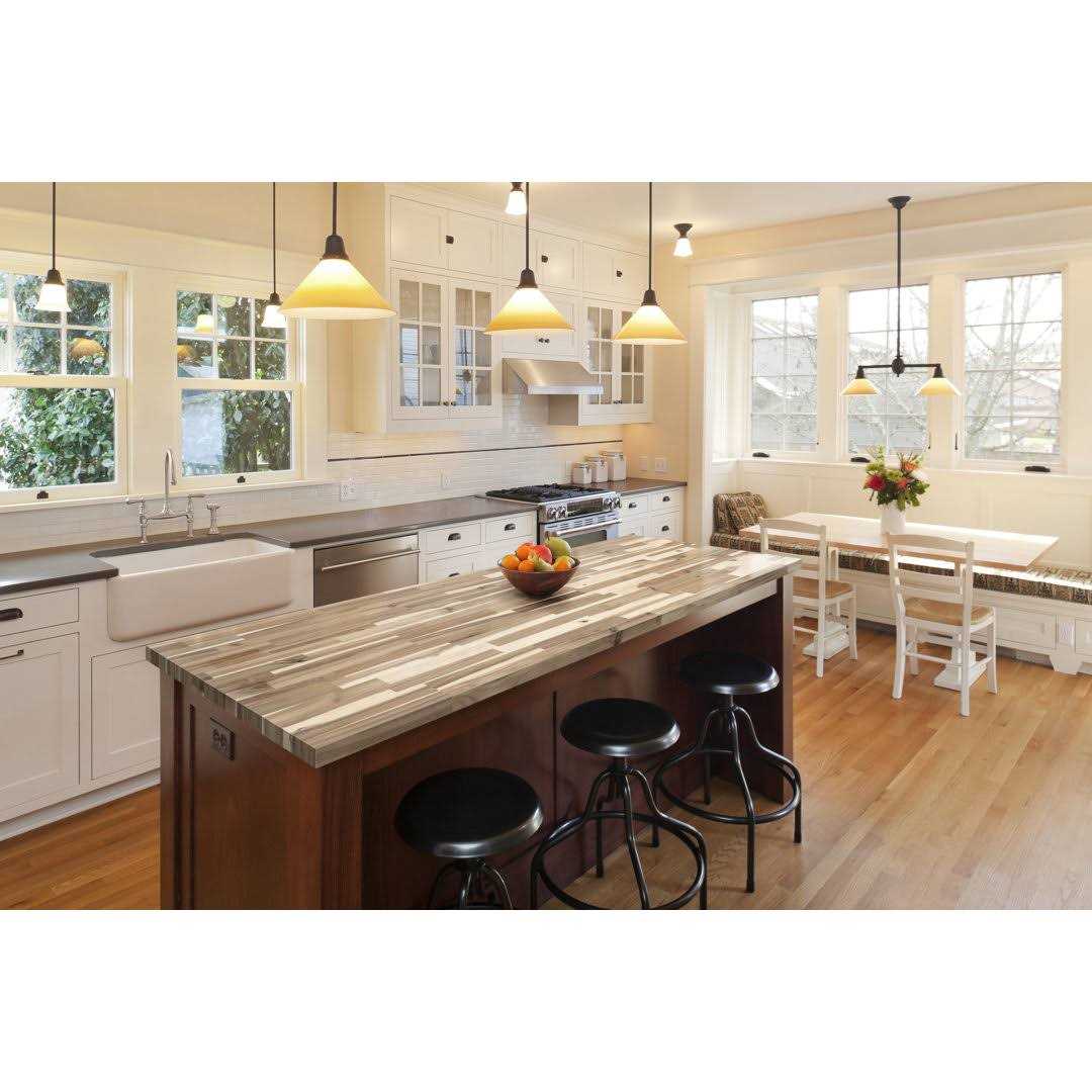 Acacia 6 Ft. L X 25 In. W X 1.5 In. T Unfinished Butcher Block Countertop With Eased Edge MSI - Shop Hardware Tools Online Store