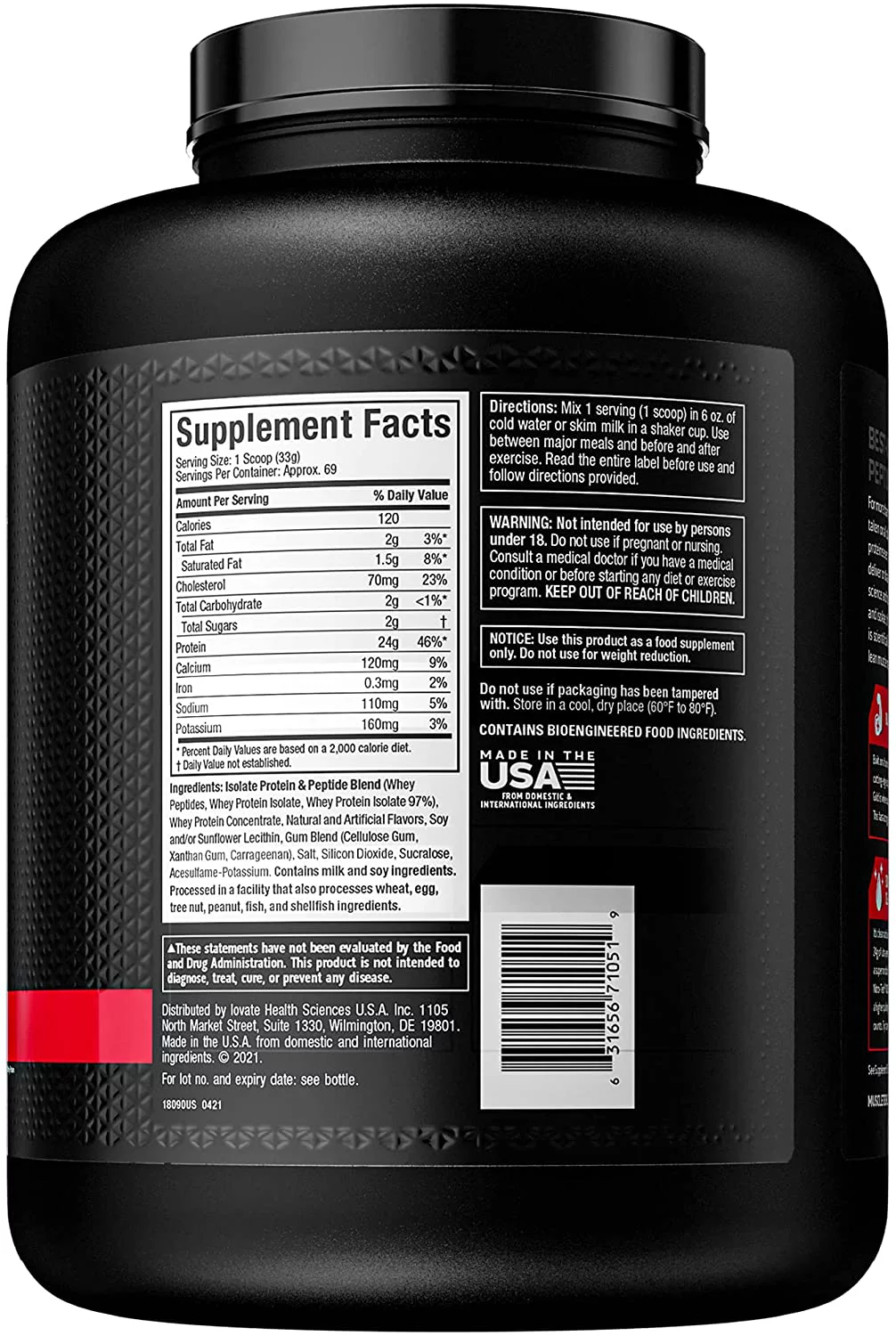 Whey Protein | Nitro-Tech Gold | Smoothie Mix | 5 lbs | Vanilla | Men & Women