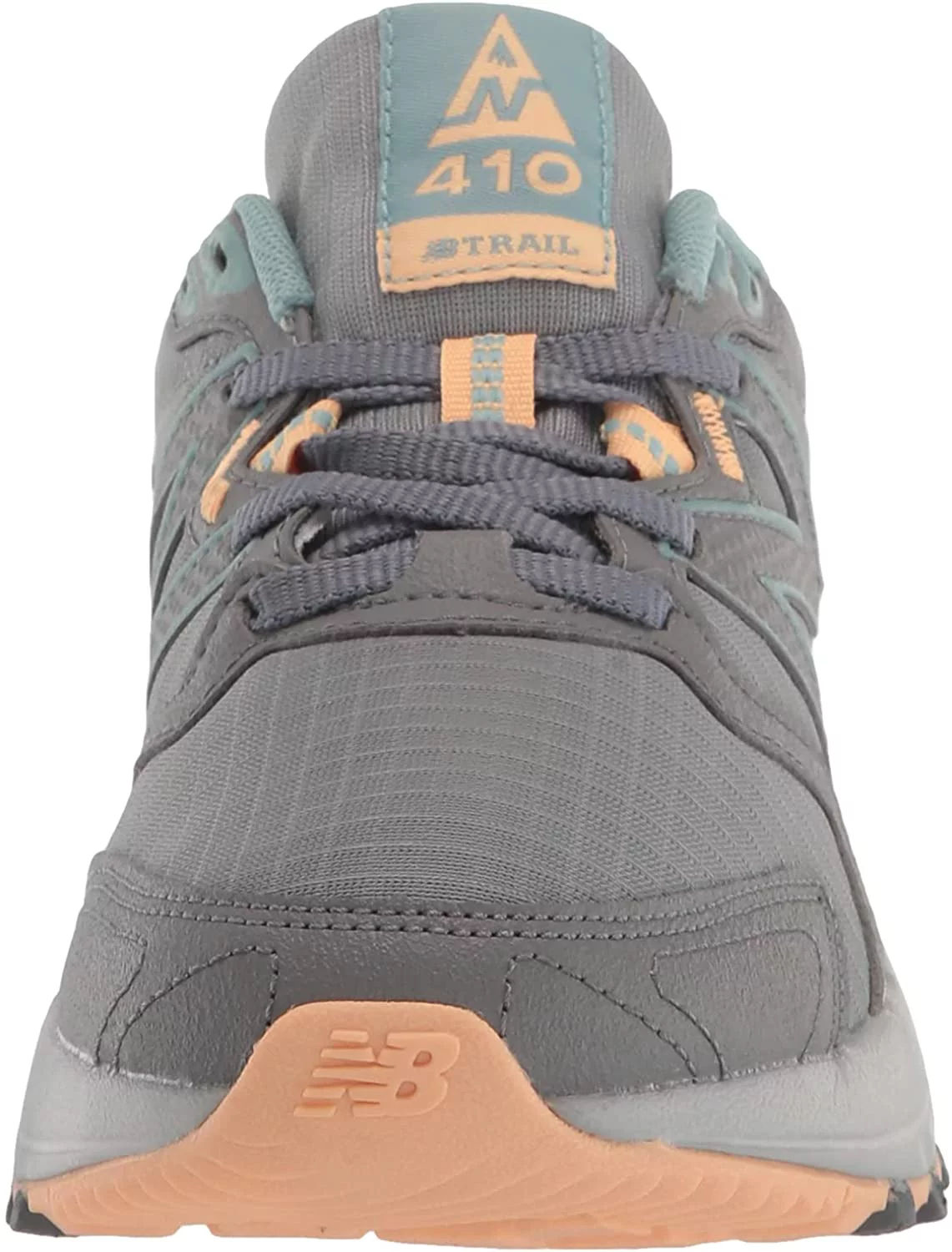 New Balance Womens 410 V7 Trail Running Shoe 10 Steel/Light Mango