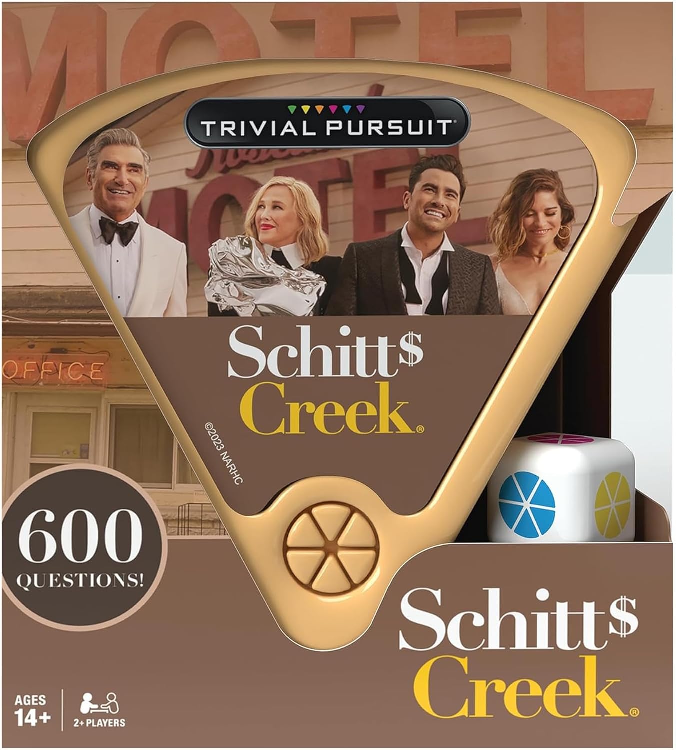 USAOPOLY Trivial Pursuit Schitt's Creek Edition | Trivia Game Questions from Schitt's Creek | 600 Questions & Die in Travel Container | Officially Licensed Schitt's Creek Game