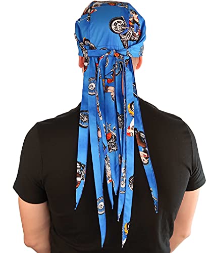 Sparkling EARTH Nomad 10 Tail Skull Caps - American Made Skull Caps Doo Rags Do Rag Headwrap Head Wraps - Made in USA!