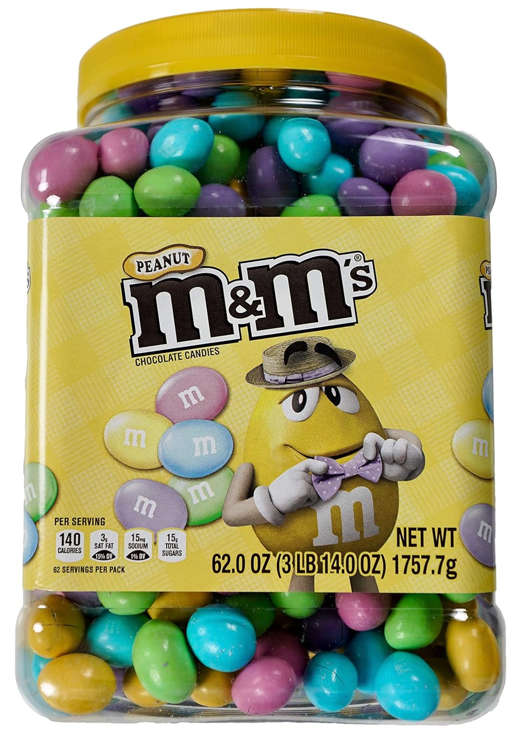 M&M's Peanut Chocolate Easter Candy Jar (62 Oz.)