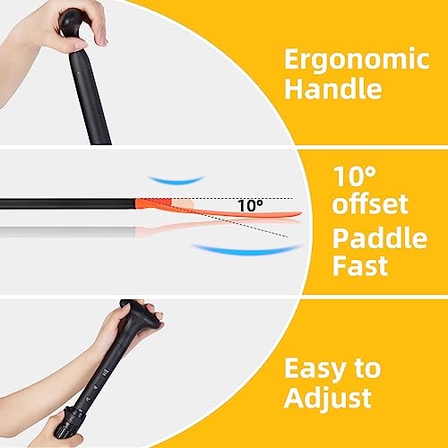 LEDONNE SUP Paddle 4-Piece Adjustable Kayak Paddle Floating Lightweight Paddle Board Oar with Aluminum Alloy Shaft and 2 Nylon Blades Best Price Based on Our 3 Million Sets Per Year 500 bought monthly