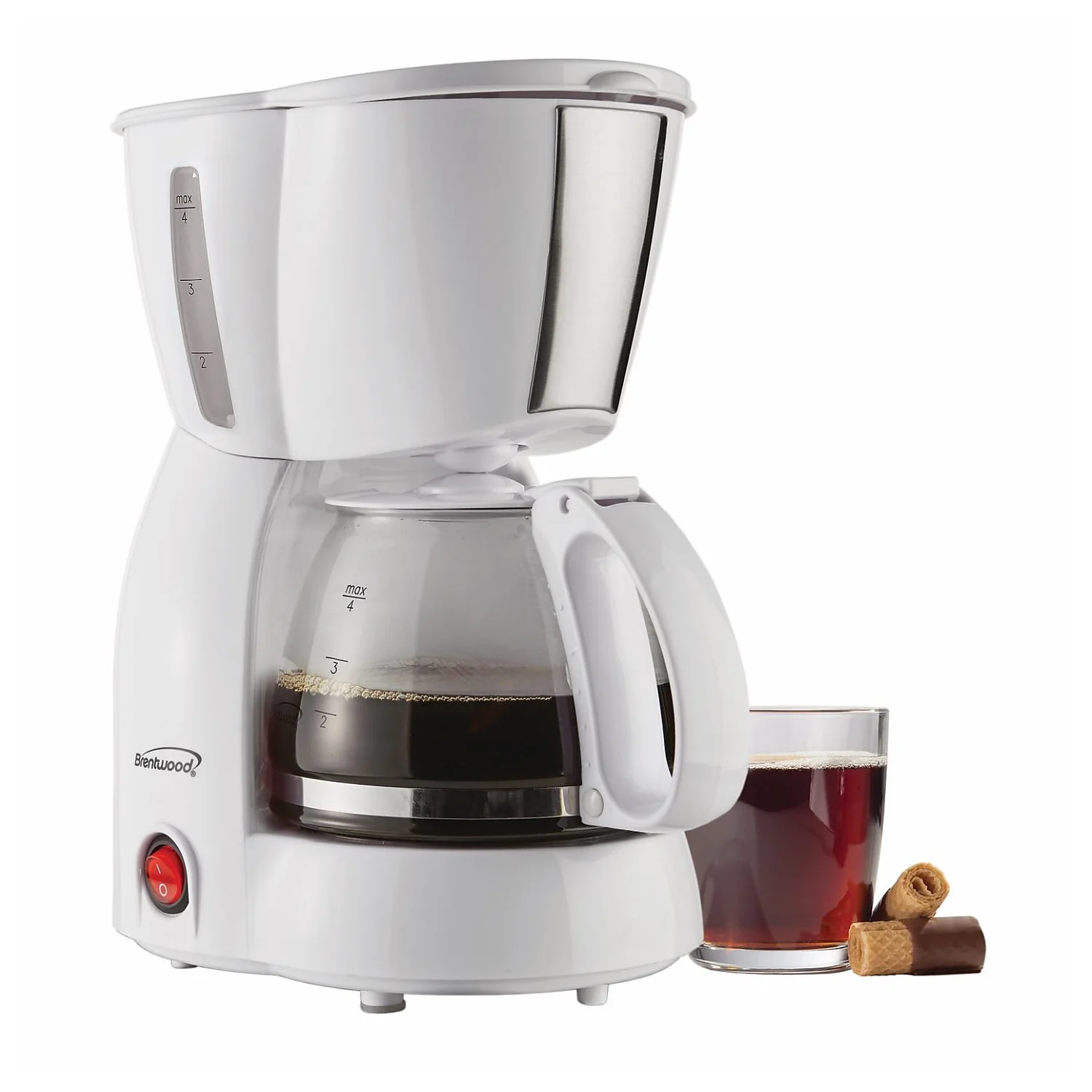 BRENTWOOD TS-213W 4-Cup Coffee Maker (White)