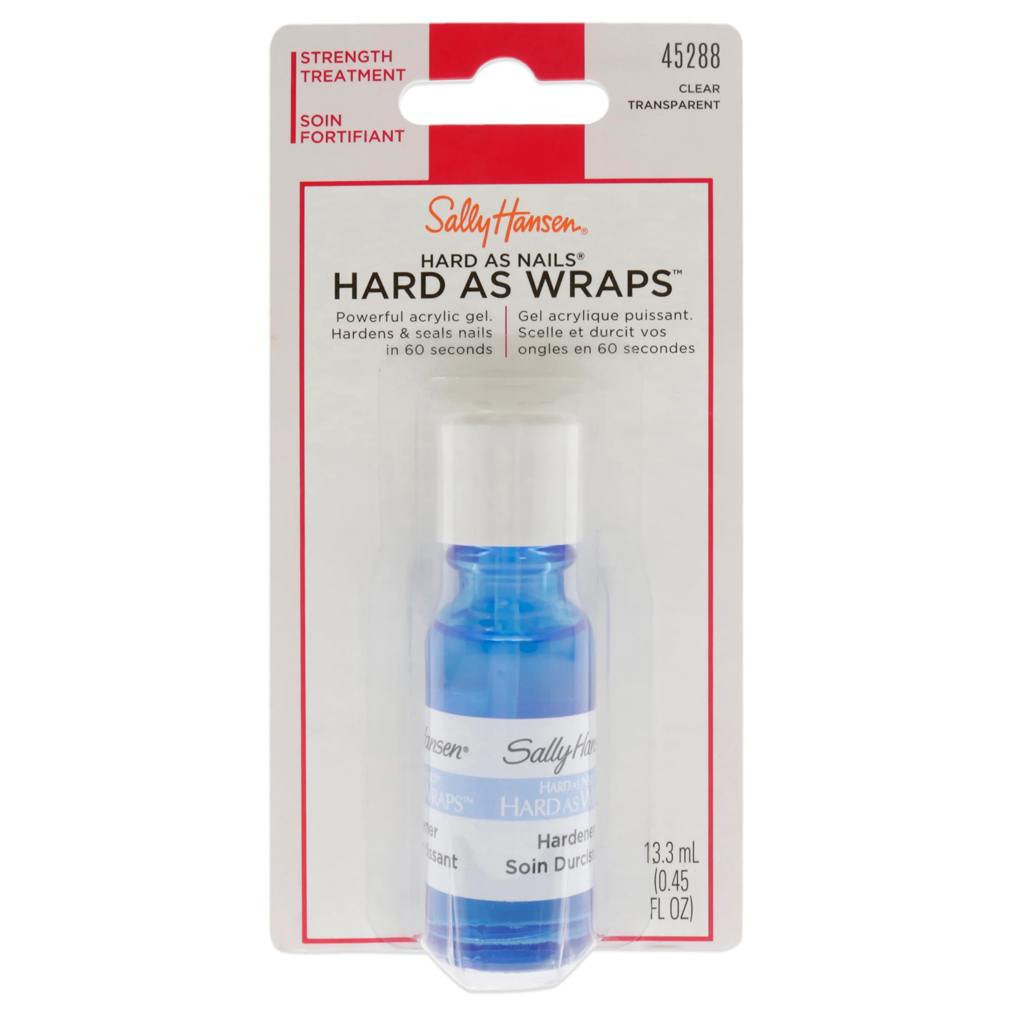 Hard As Nail As Wraps Hardener - 45288 Clear by Sally Hansen for Women -0.45 oz Nail Polish