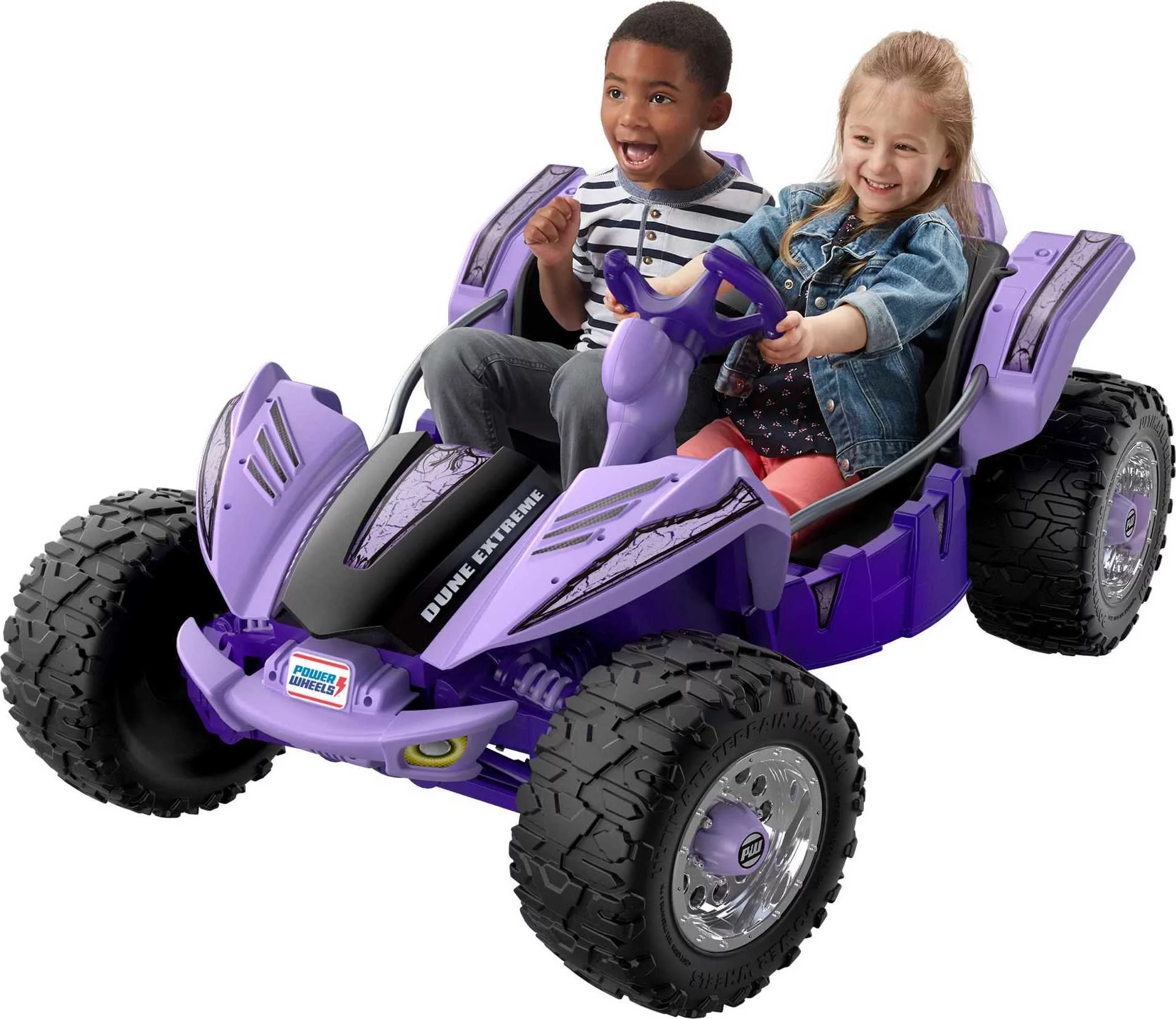 12V Power Wheels Dune Racer Extreme Battery-Powered Ride-on, Purple, for a Child Ages 3-7