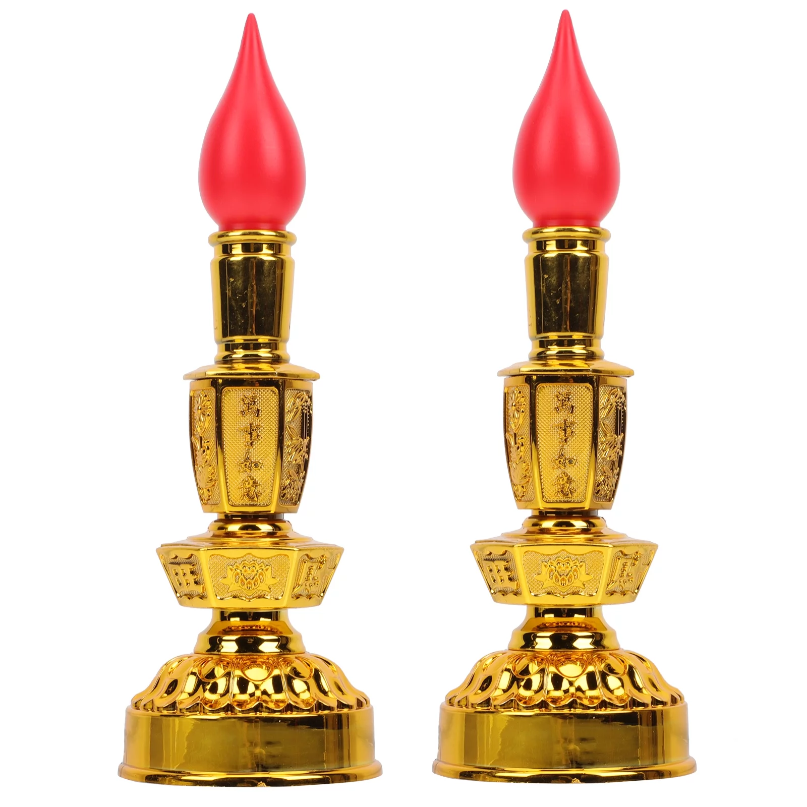 Candle Led Candles Light Lights Lamp Flameless Tea Battery Chinese Wedding Red Fake Flickering Luminara