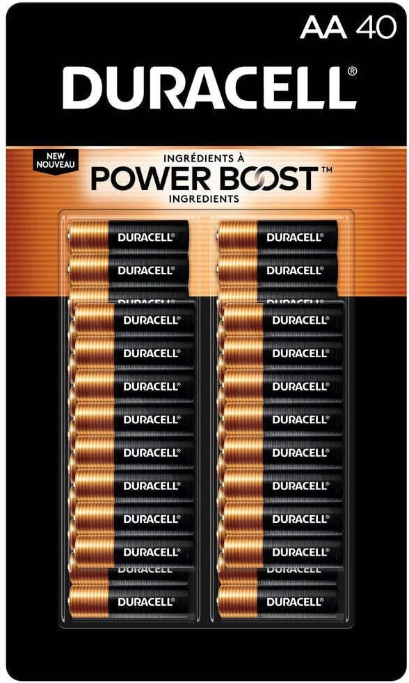 Duracell Coppertop Alkaline AA Batteries, 40-count, BROWN