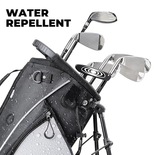 KYTAI Lightweight 7 Way Divider Golf Stand Bag for Men/Women- Dual Straps, Stable Stand, Multiple Pockets, Rain Hood & Towel Ring