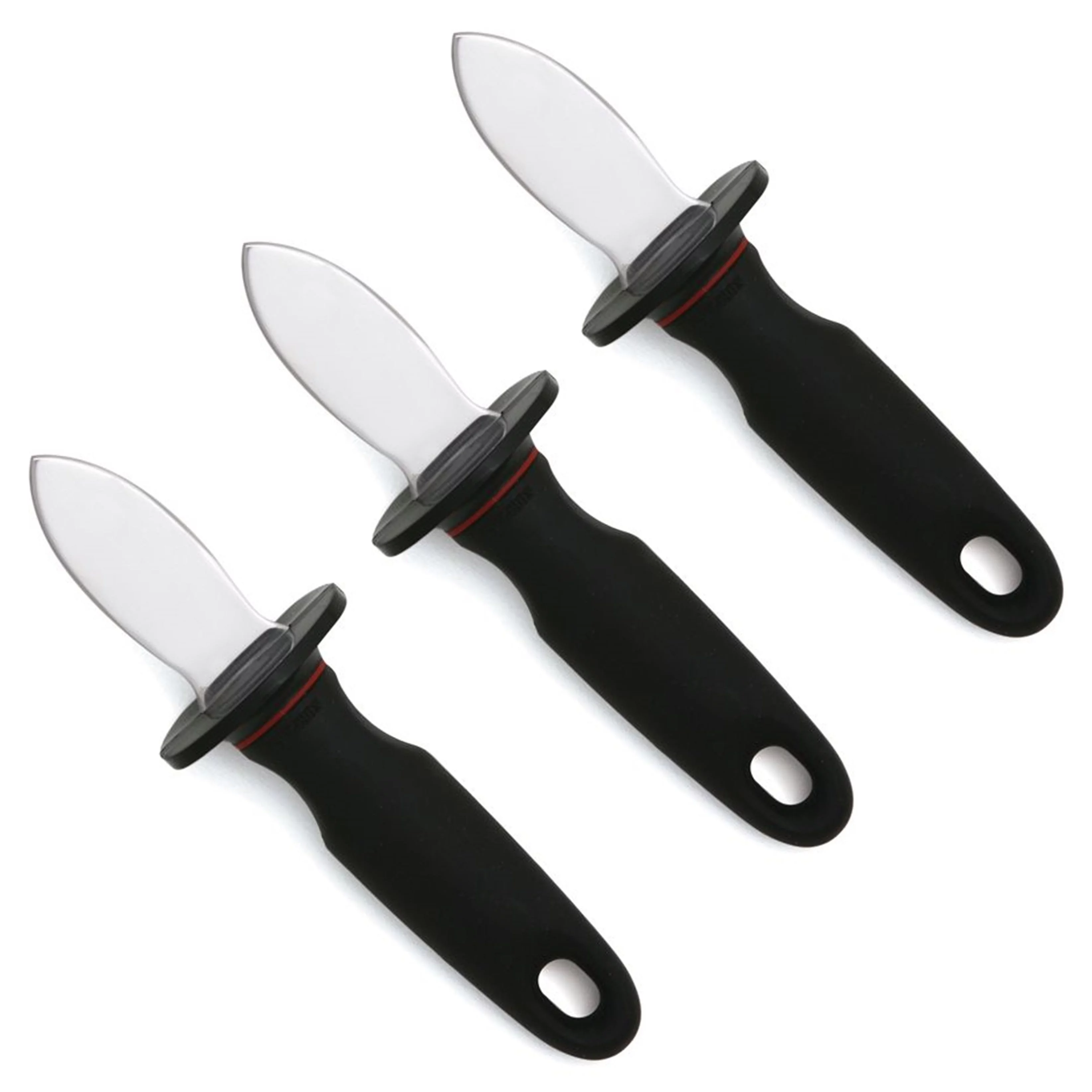 Norpro Grip-EZ Clam / Oyster Knife - Seafood Shellfish Steel Blade Shell Shucker 3 Pack
