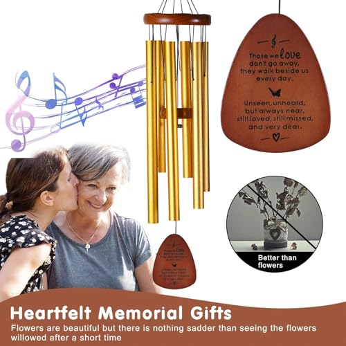 Sympathy Wind Chimes,Memorial Wind Chimes for Outside,Memorial/Sympathy Gift for Who Loss of Loved One,Bereavement/Condolences Gift for loss Mom/Dad,Wind Chimes in Memory of Loved One